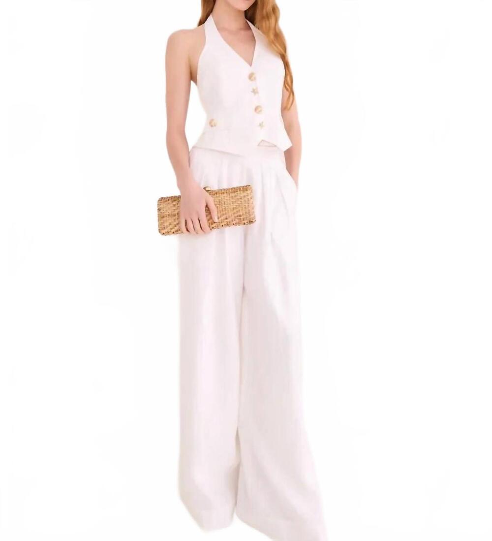 NEW CARA CARA palazzo pants in white